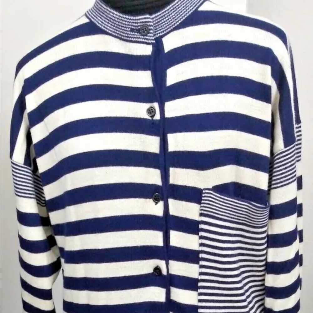 TUTTAMAGLIA GISPA Mariner Stripe Sweater Dress Big Pocket Size 8 Made in Italy